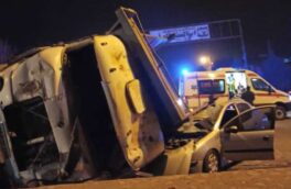 سوانح رانندگی در ساوه ۱۶ مصدوم بر جا گذاشت